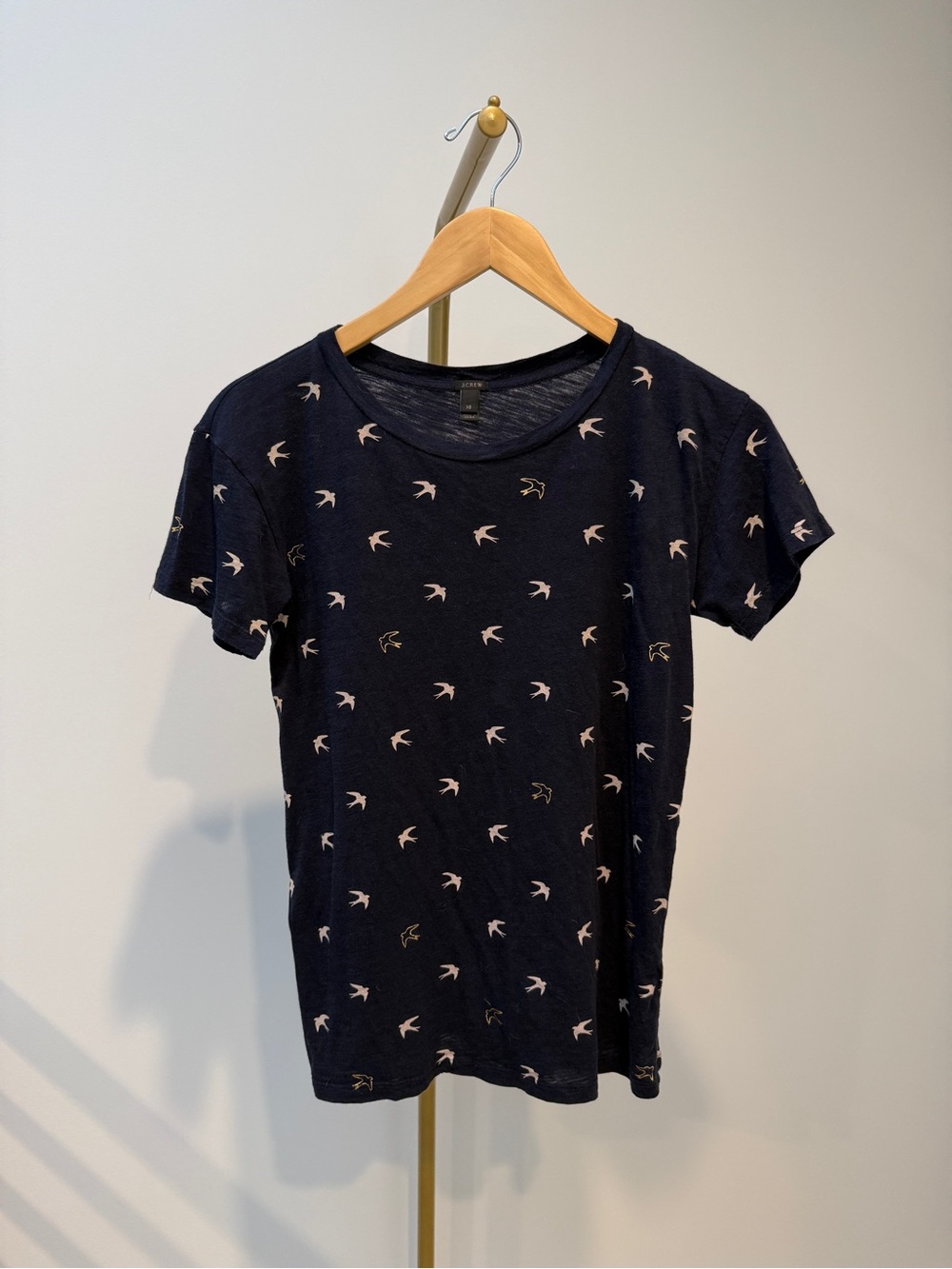 J. Crew Navy Blue Graphic Art T-Shirt XS